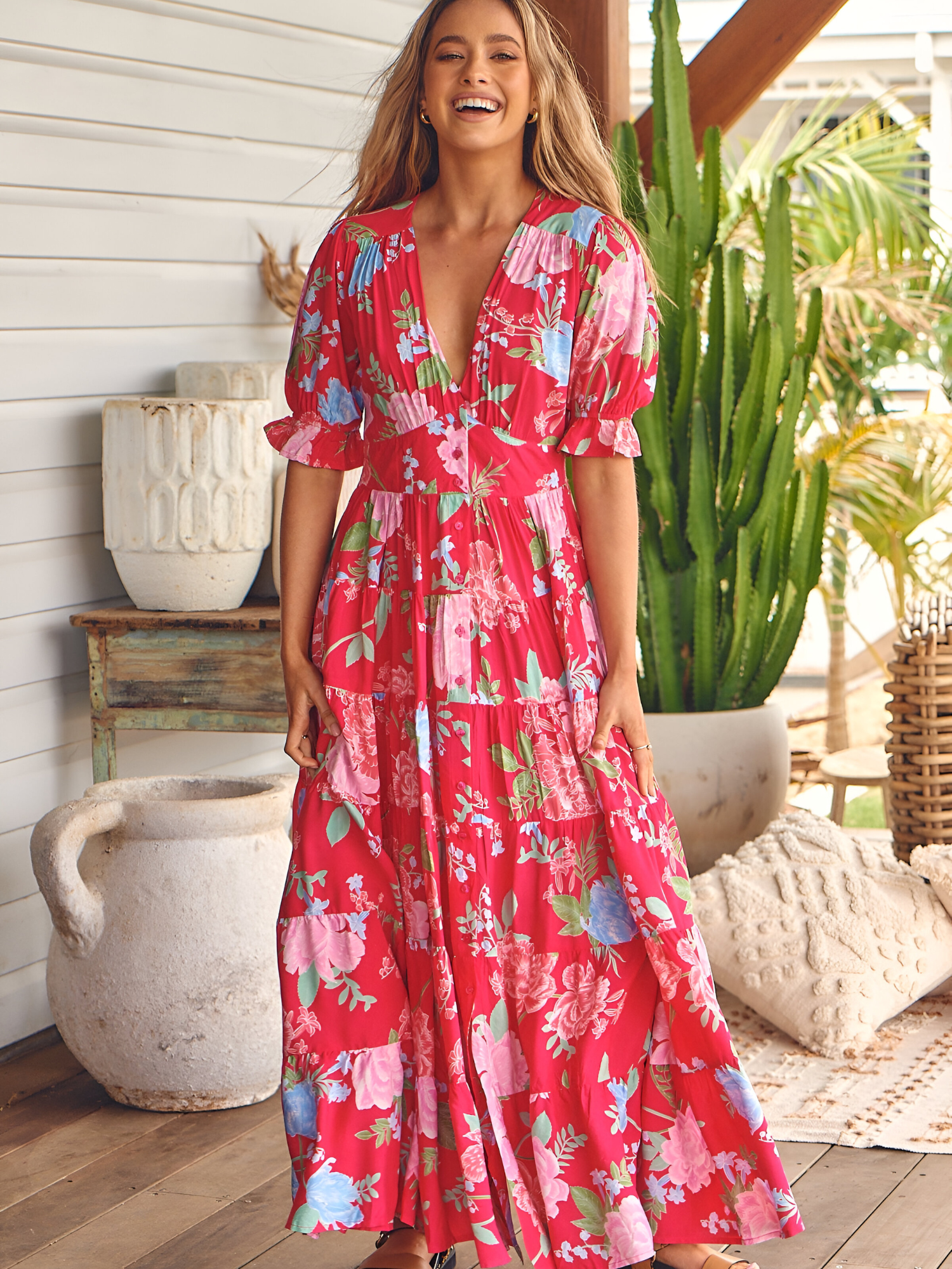 Claire™ | Elegante Bloemenprint Jurk
