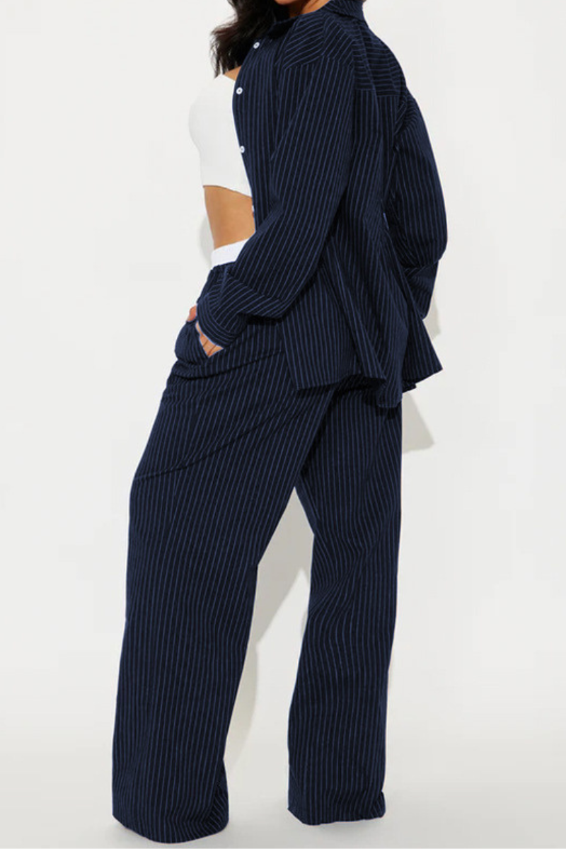 Claire™ | Gestreepte Comfortabele Tweedelige Set