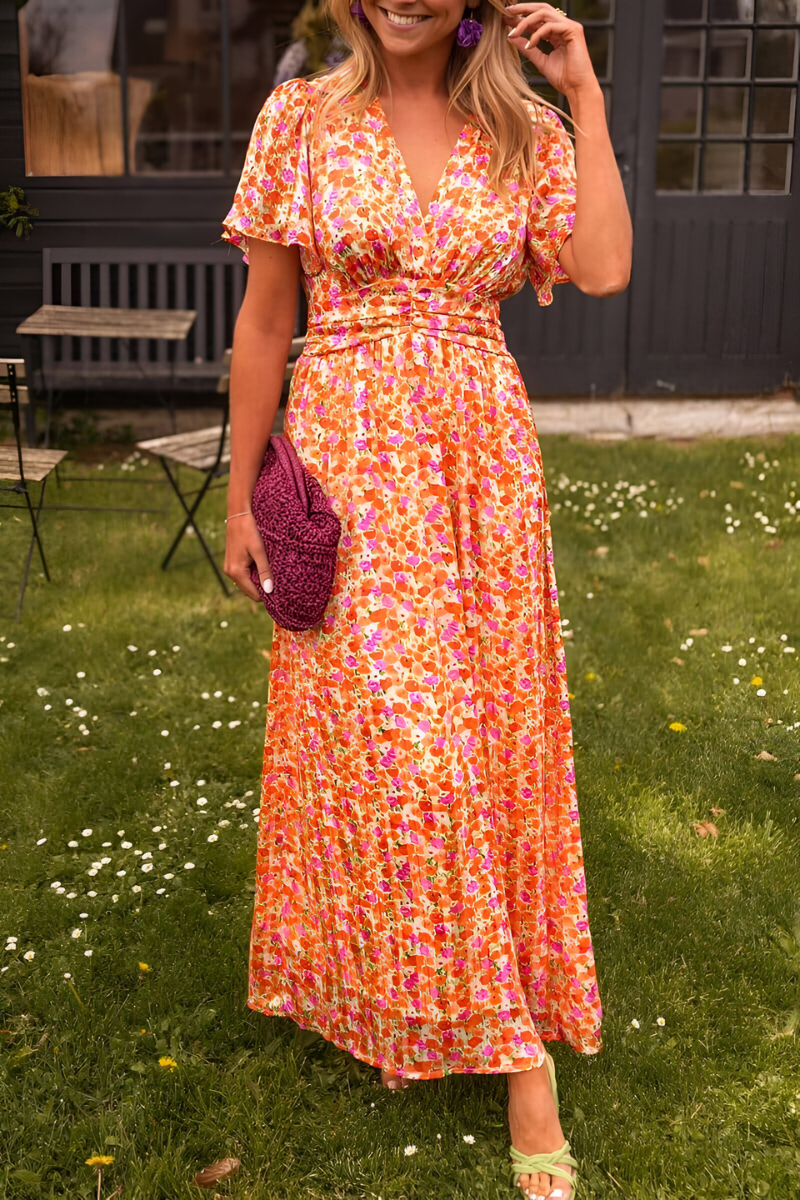 Claire™ | V-hals Maxi-jurk