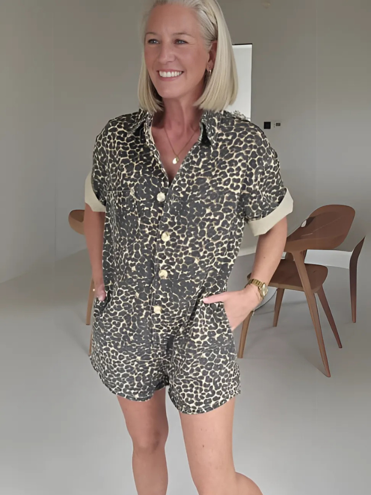 Claire™ | Mini Romper met Luipaardprint