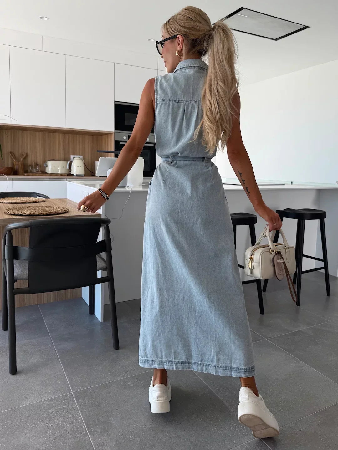 Claire™ | Maxi Denim Jurk