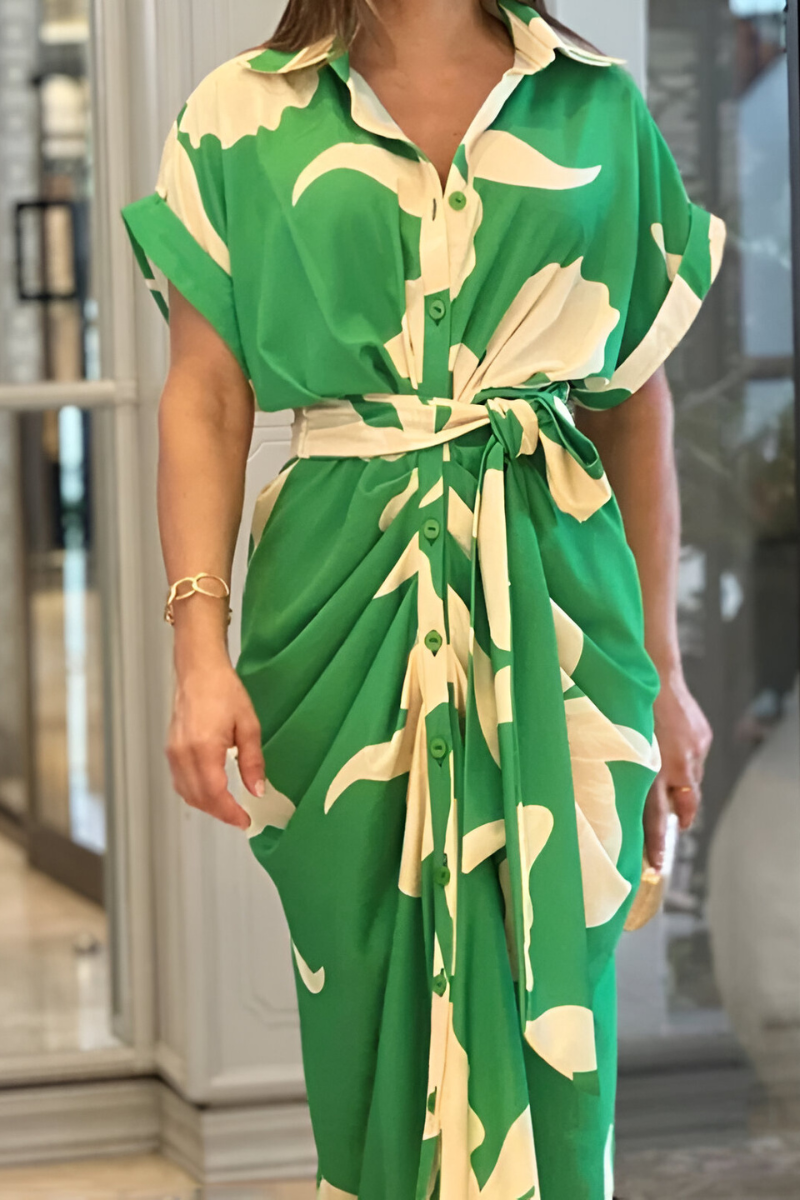Claire™ | Bloemenjurk met Ceintuur