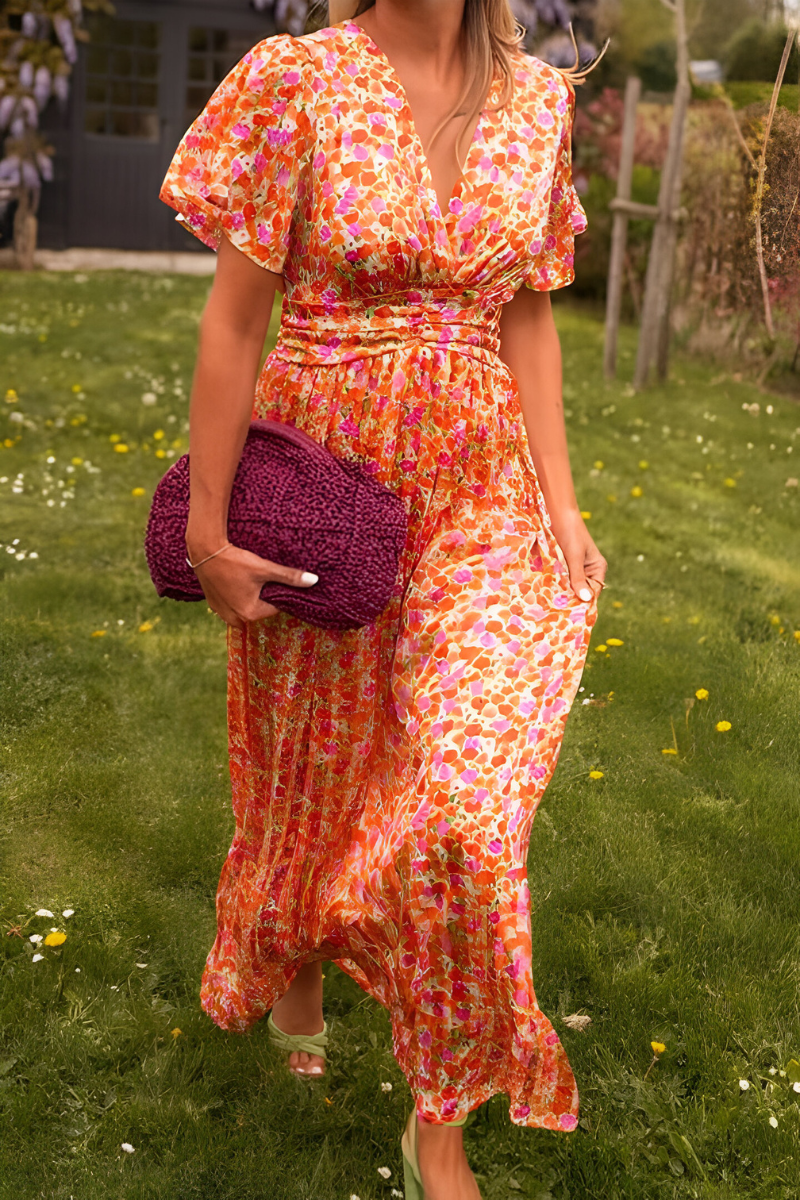 Claire™ | V-hals Maxi-jurk