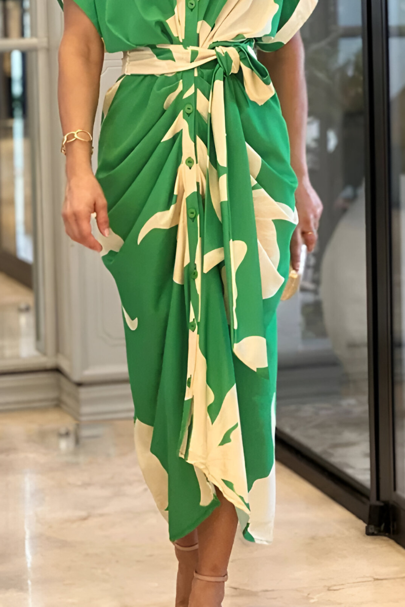Claire™ | Bloemenjurk met Ceintuur