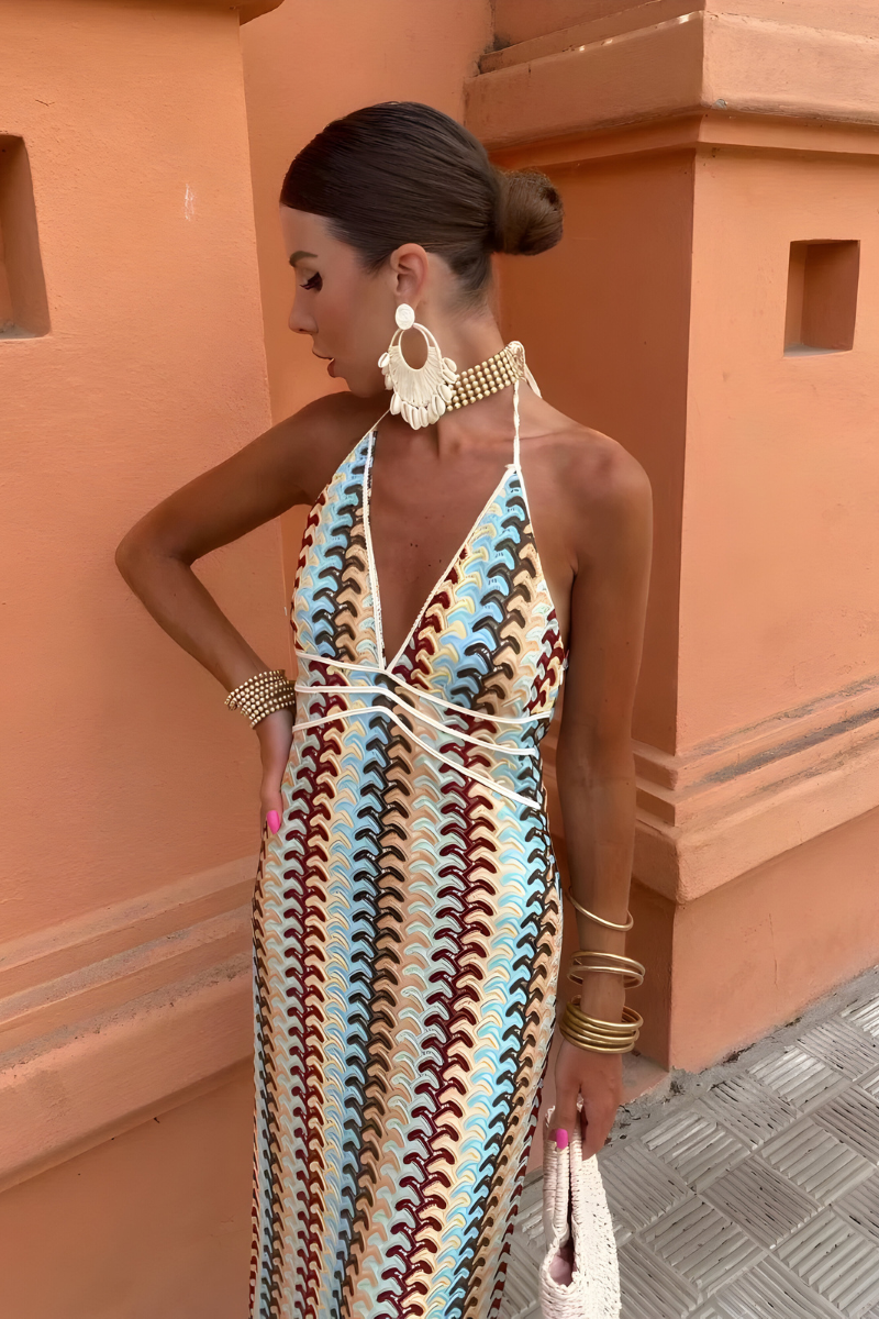 Claire™ | Boho maxi-jurk met open rug