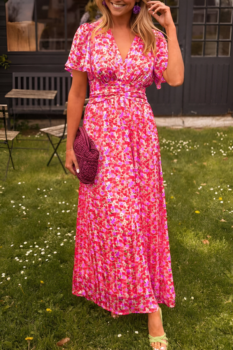 Claire™ | V-hals Maxi-jurk