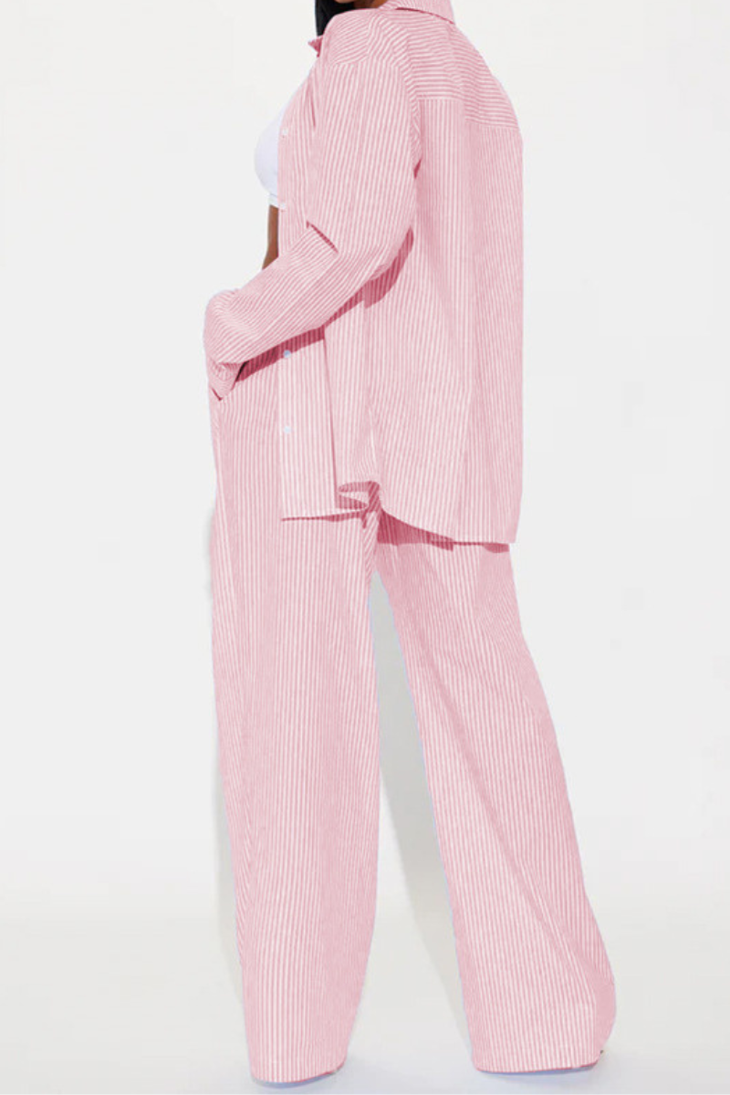 Claire™ | Gestreepte Comfortabele Tweedelige Set