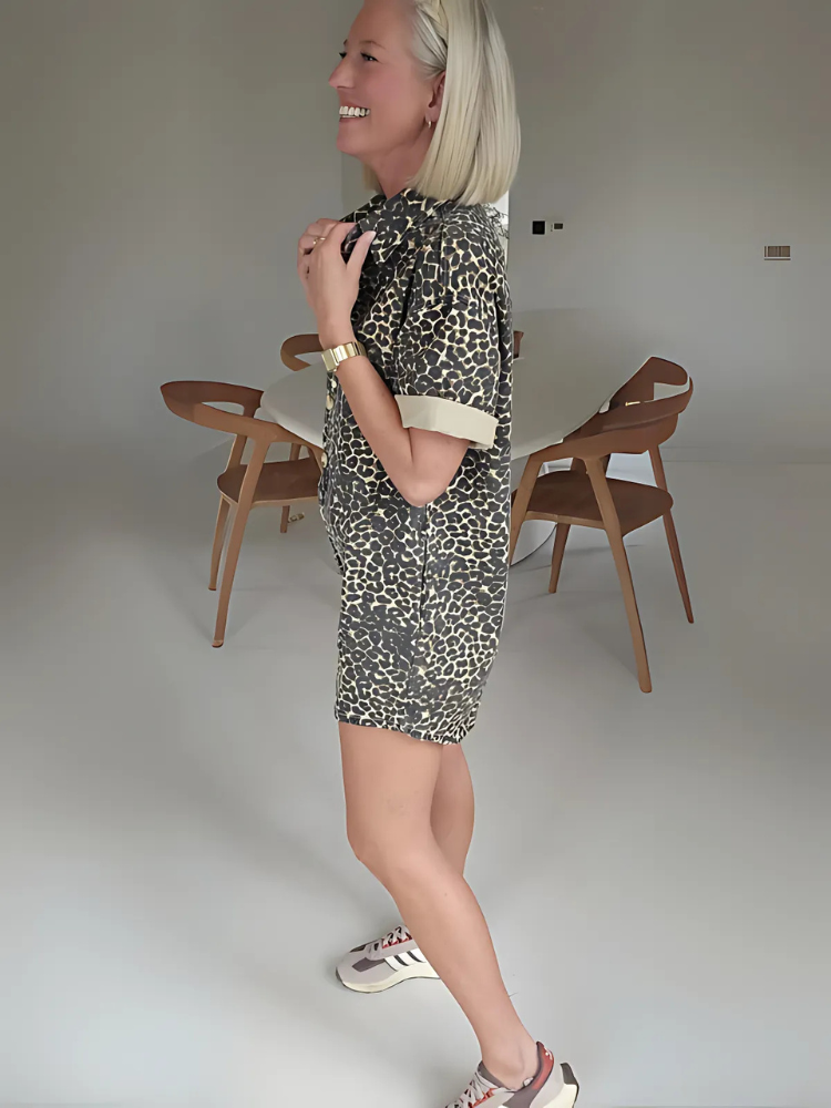 Claire™ | Mini Romper met Luipaardprint