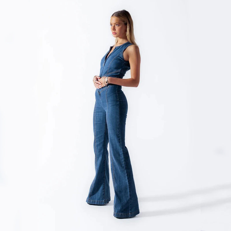 Claire™ | Rugloze Denim Jumpsuit