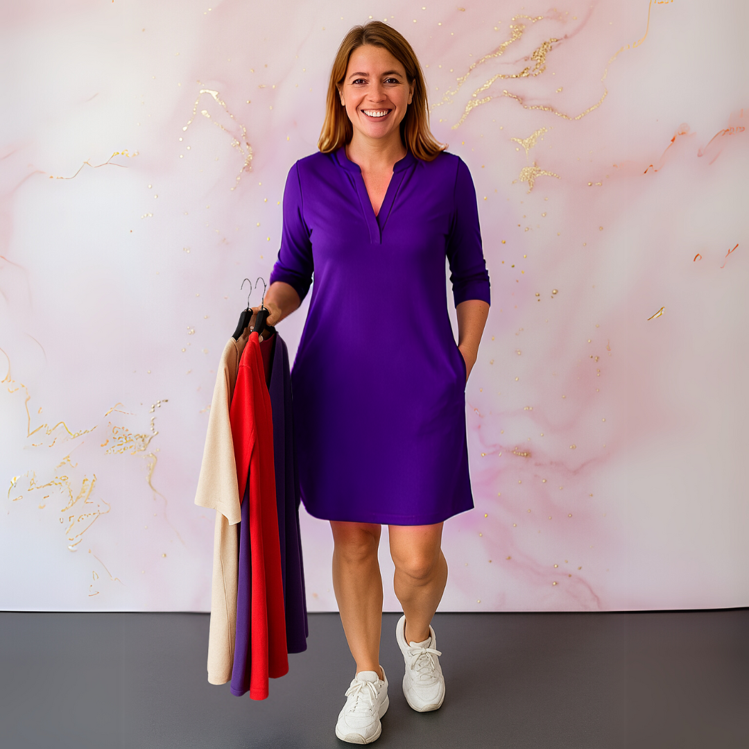 CLAIRE™ | EFFEN JURK MET V-HALS
