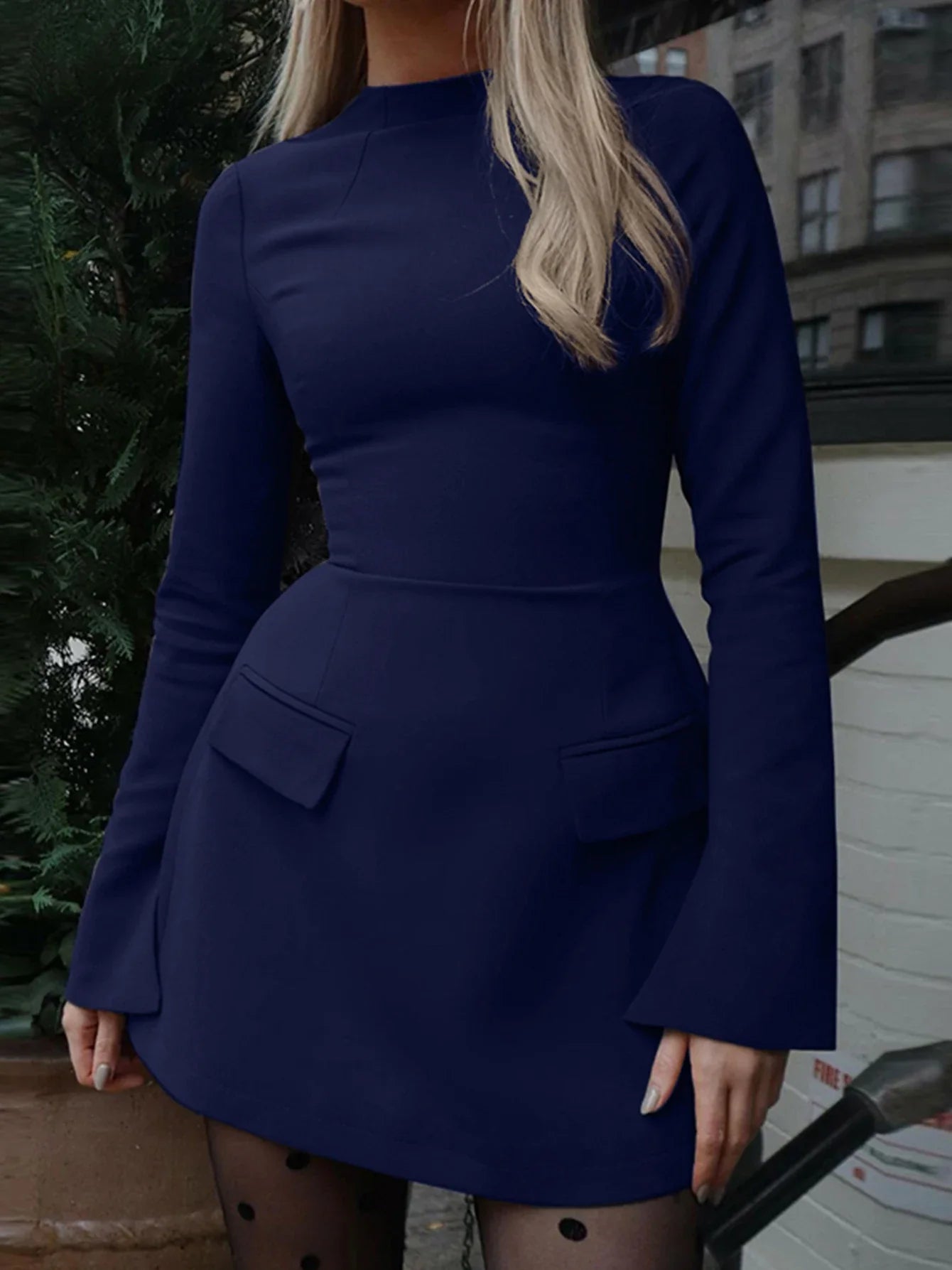 CLAIRE™ | Korte jurk met splitmouwen