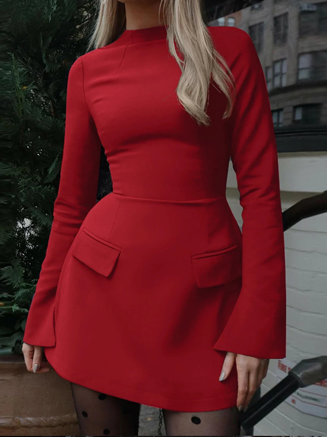 CLAIRE™ | Korte jurk met splitmouwen