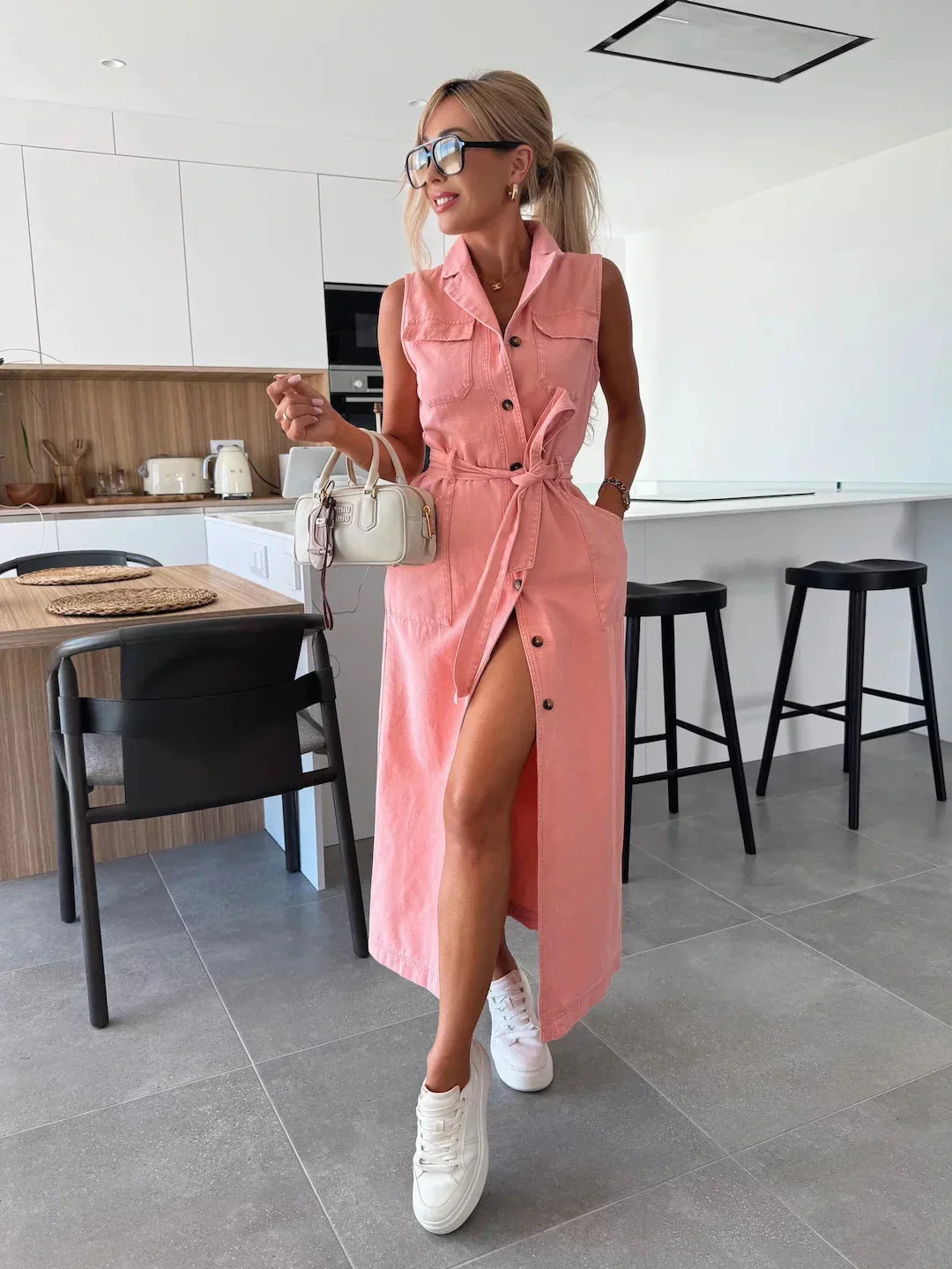 Claire™ | Maxi Denim Jurk