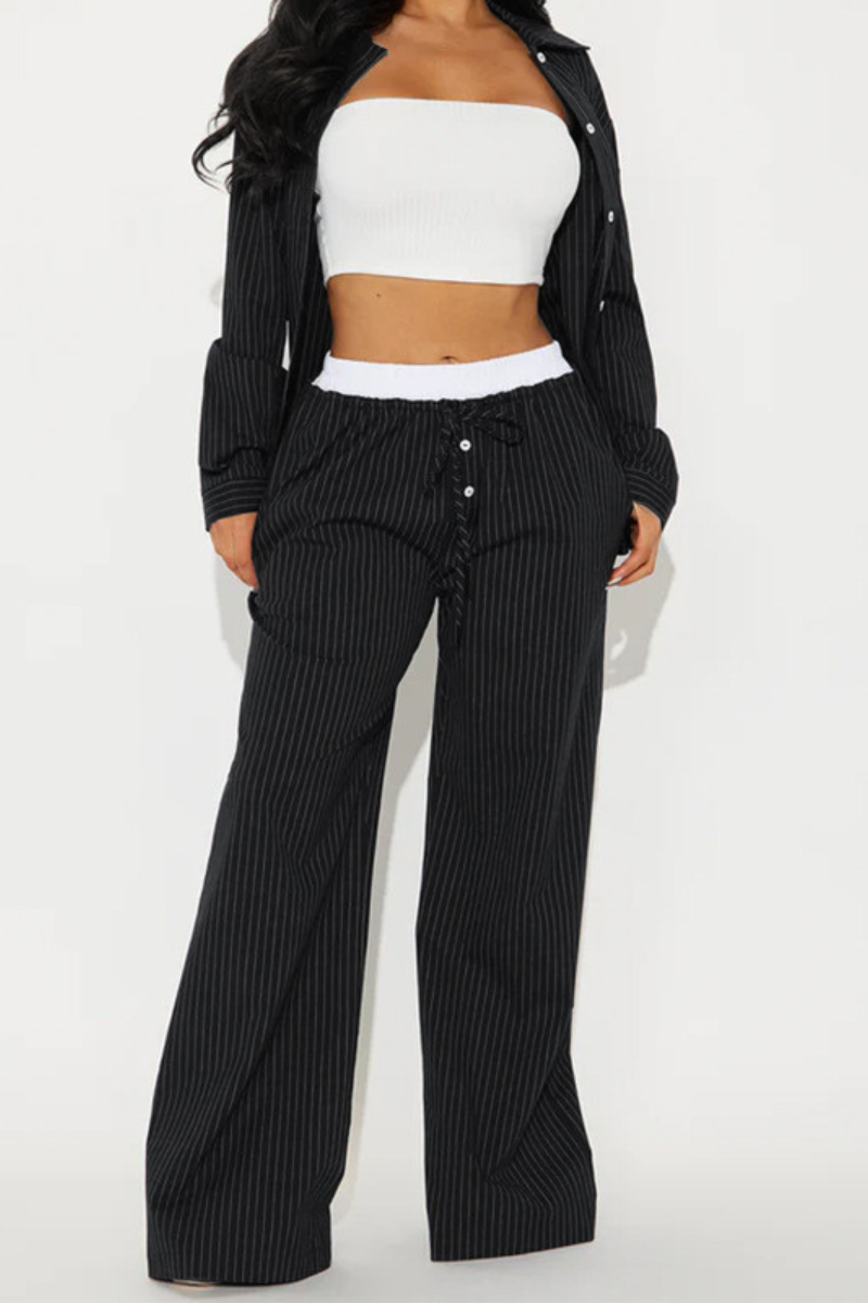 Claire™ | Gestreepte Comfortabele Tweedelige Set