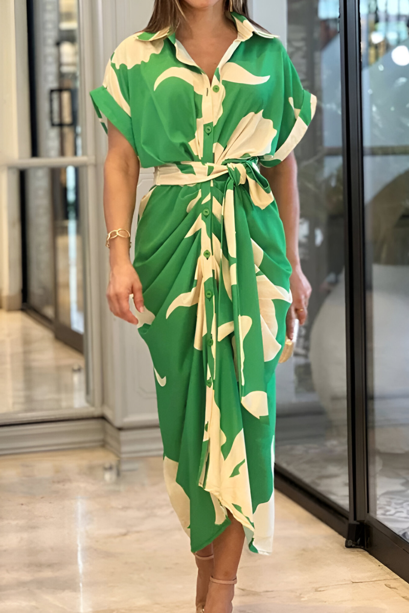 Claire™ | Bloemenjurk met Ceintuur