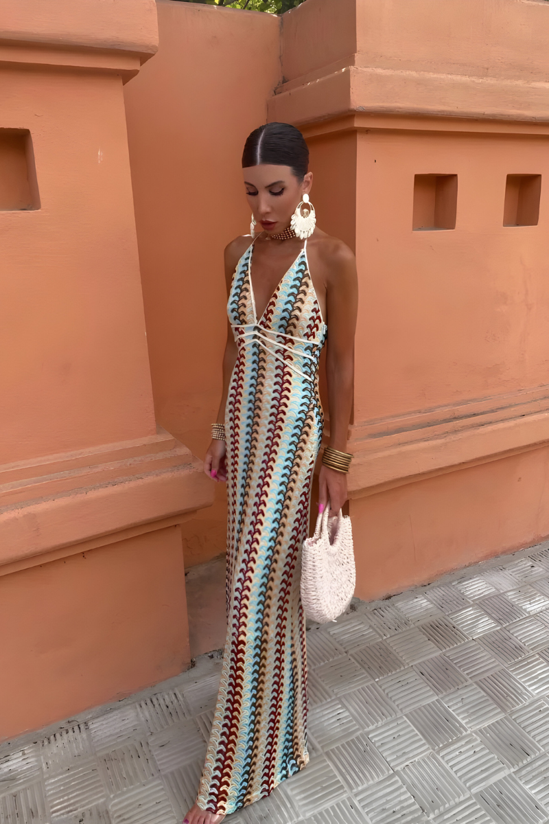 Claire™ | Boho maxi-jurk met open rug