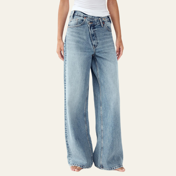 CLAIRE™ | Trendy Twist Jeans met High Waist & Relaxte Pijpen