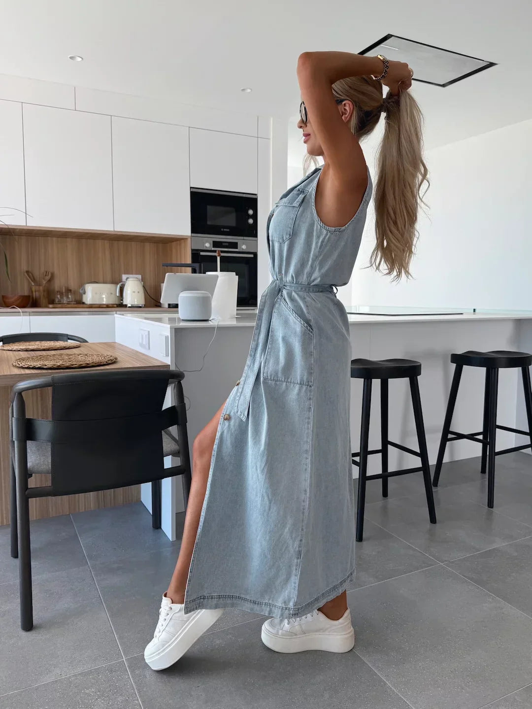 Claire™ | Maxi Denim Jurk