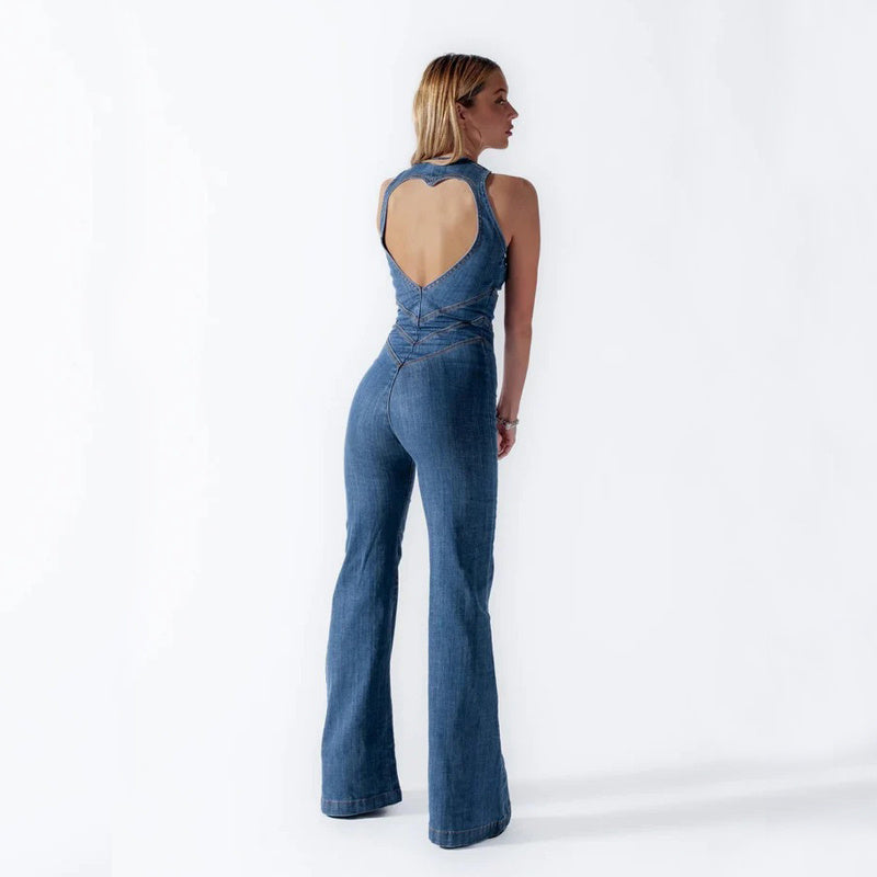 Claire™ | Rugloze Denim Jumpsuit