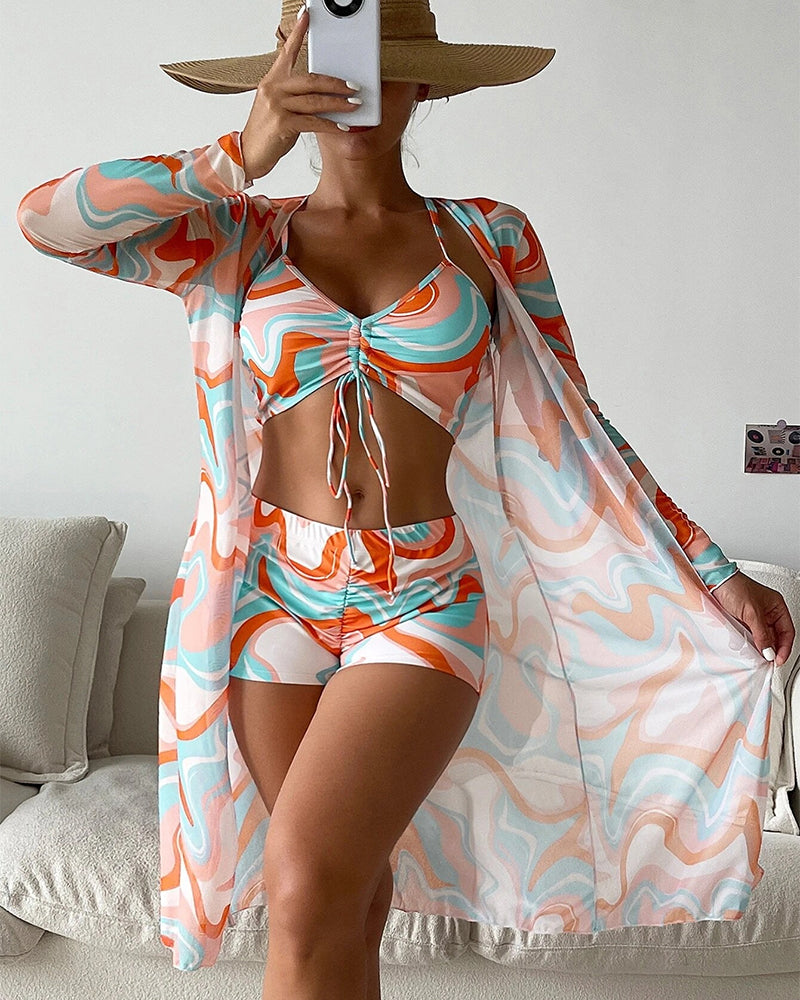 Claire - 3-Delige Bikini Set met Print