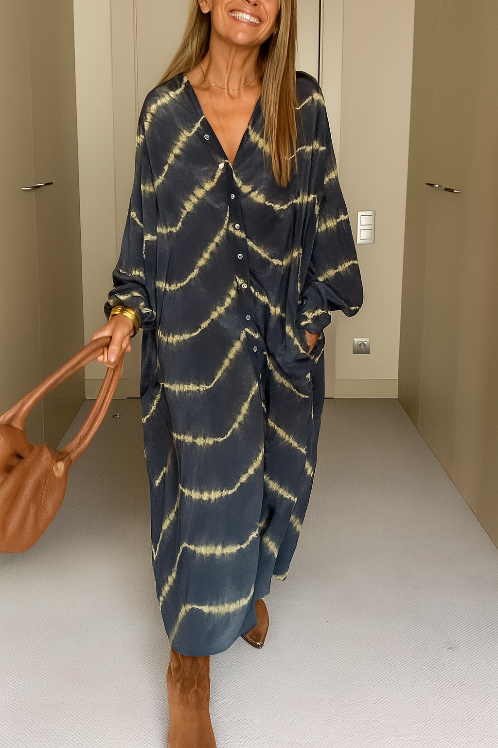 Claire™ | Boho Gestreepte Maxi-jurk